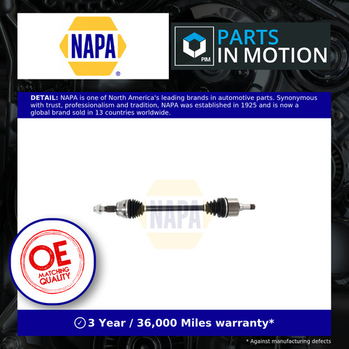 Drive shaft front - drive, left