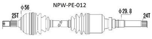 Drive shaft peugeot - shaft, 1.8